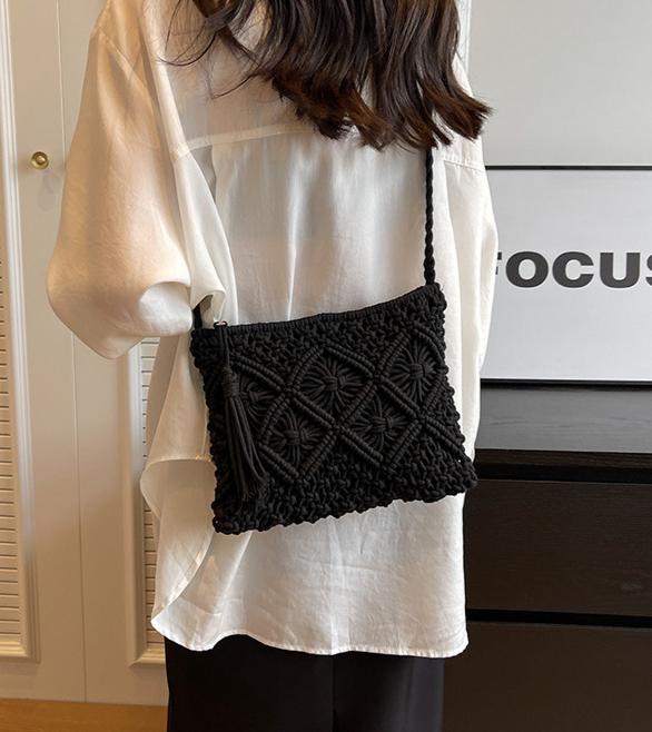 Boho Bliss: Macrame Crochet Bag for Beach and City Adventures